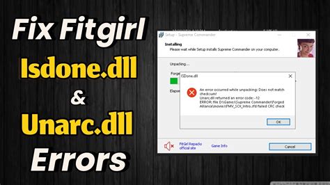 how to fix fitgirl isdone.dll|How to Fix the ISDone.dll (ISArcExtract) Error in Windows 10 & 11 .